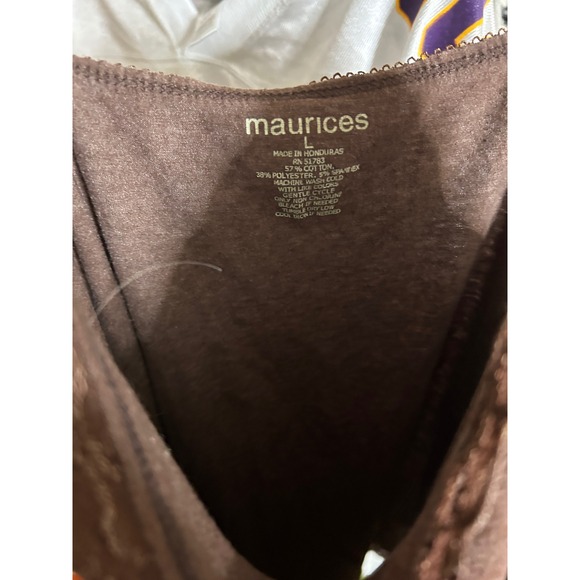 Maurices Brown Lace Trim Camisole Tank Top Women's Size L - Picture 4 of 4